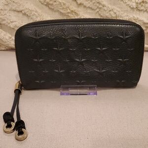Jimmy Choo Black Star Leather Wallet